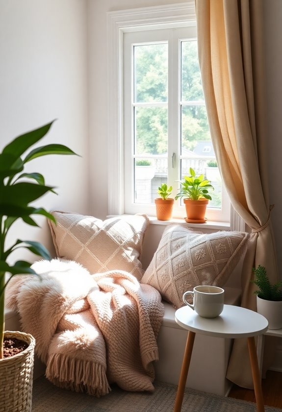 cozy reading corner setup