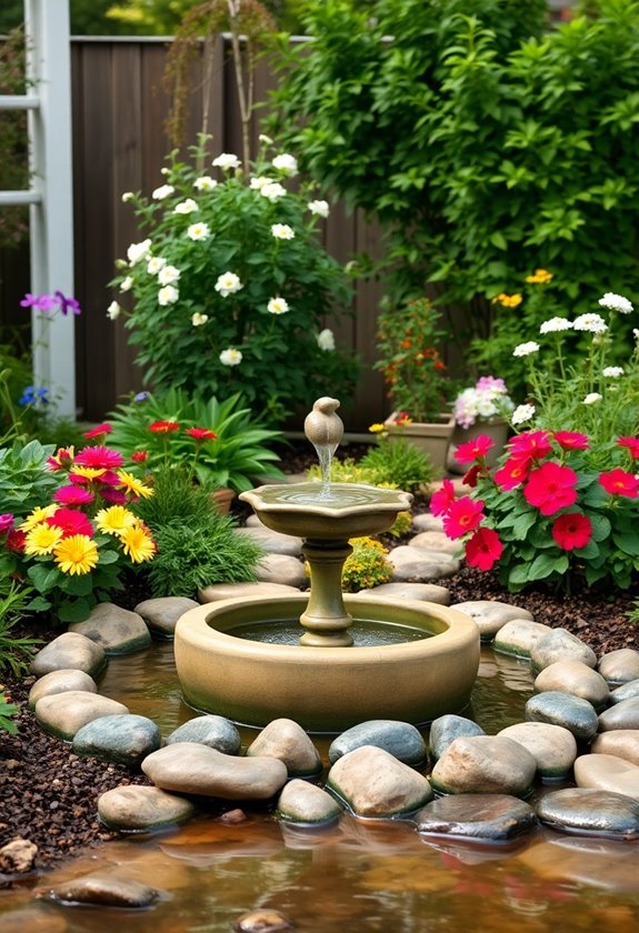 create a garden fountain