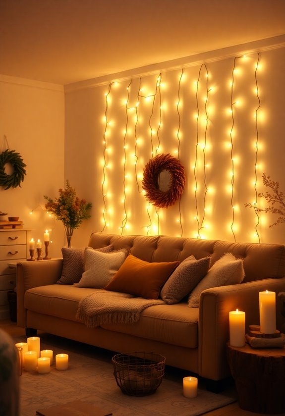 create cozy atmosphere lighting