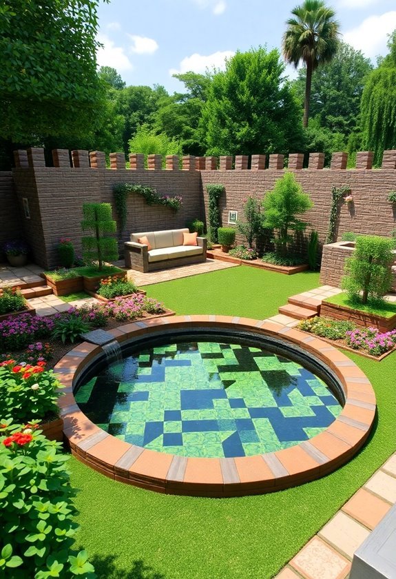 creative minecraft garden decor