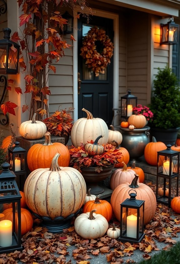 creative pumpkin displays ideas