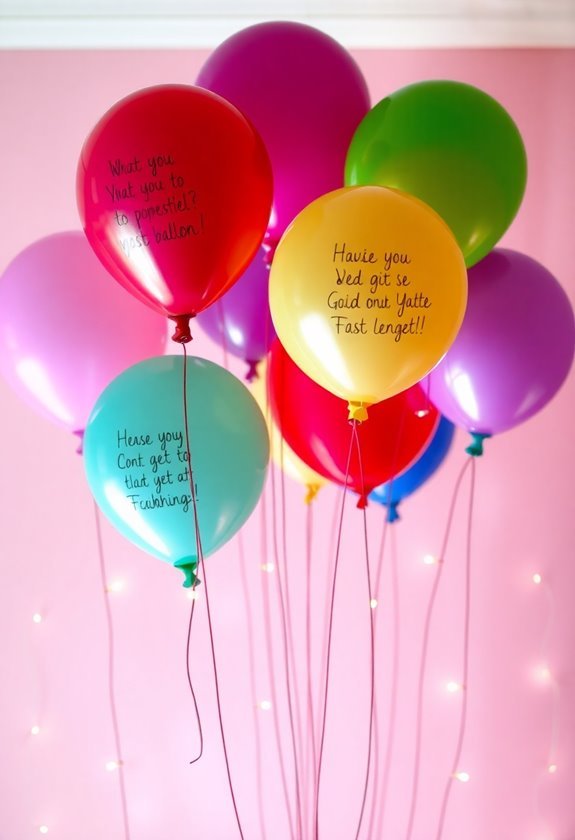 custom messages on balloons