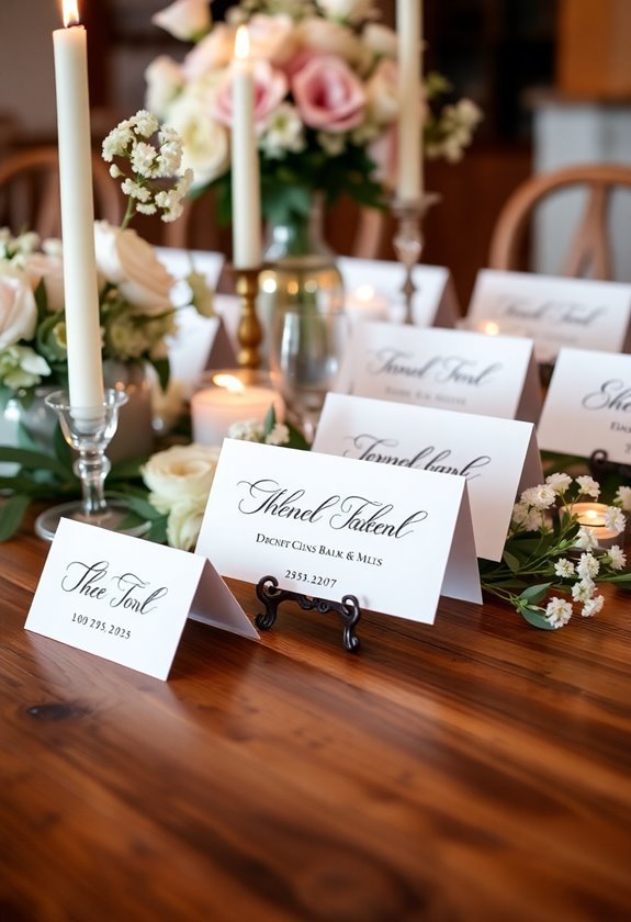 customizable dining table markers