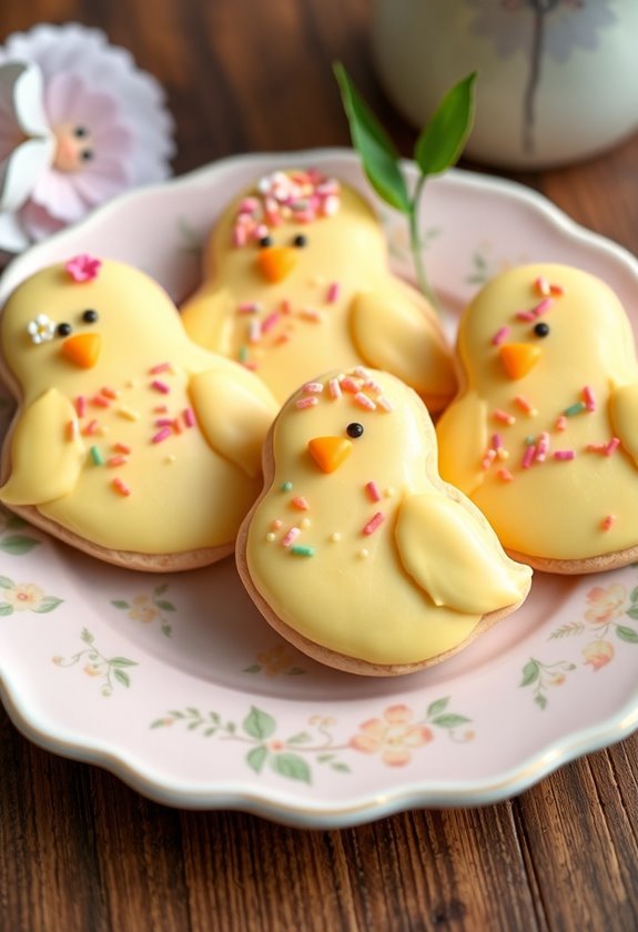 cute chick shaped cookies