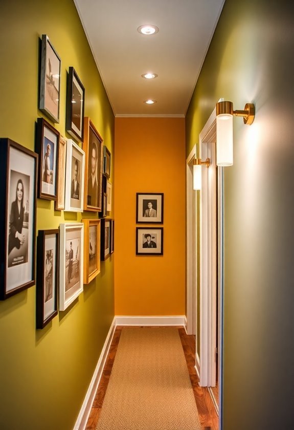 decorate with artfully framed photos