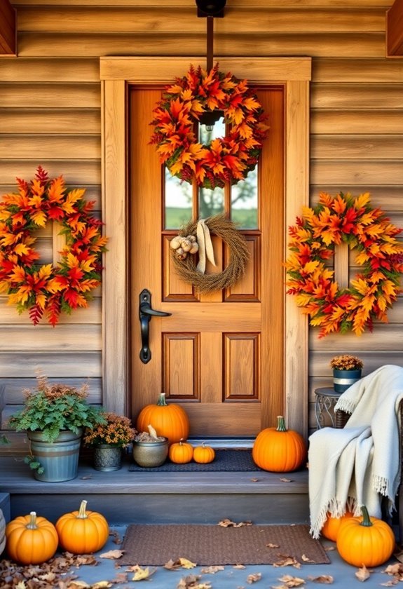 decorate with holiday wreaths