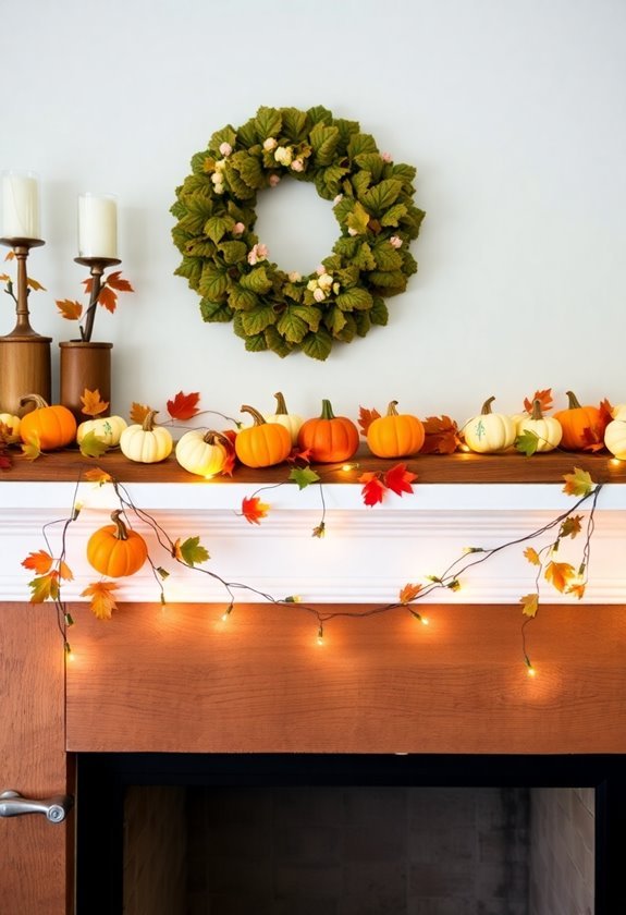 decorative autumn pumpkin string