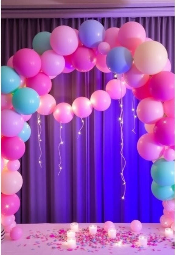 decorative balloon arrangements and structures