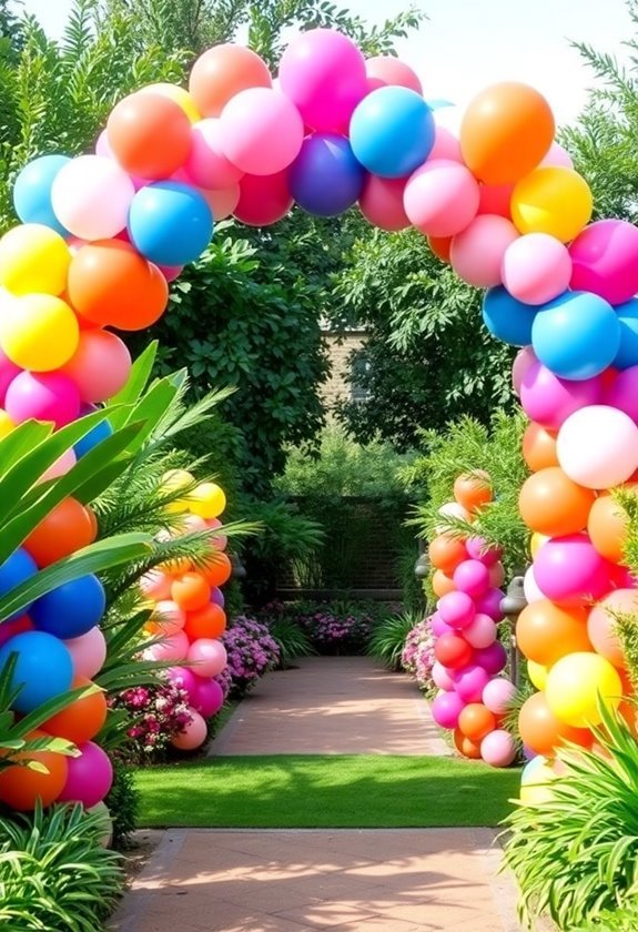 decorative balloon entrance arches