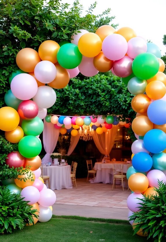 decorative balloon entrance arches