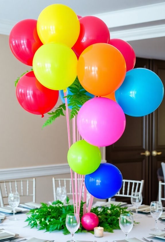 decorative balloon table centerpieces