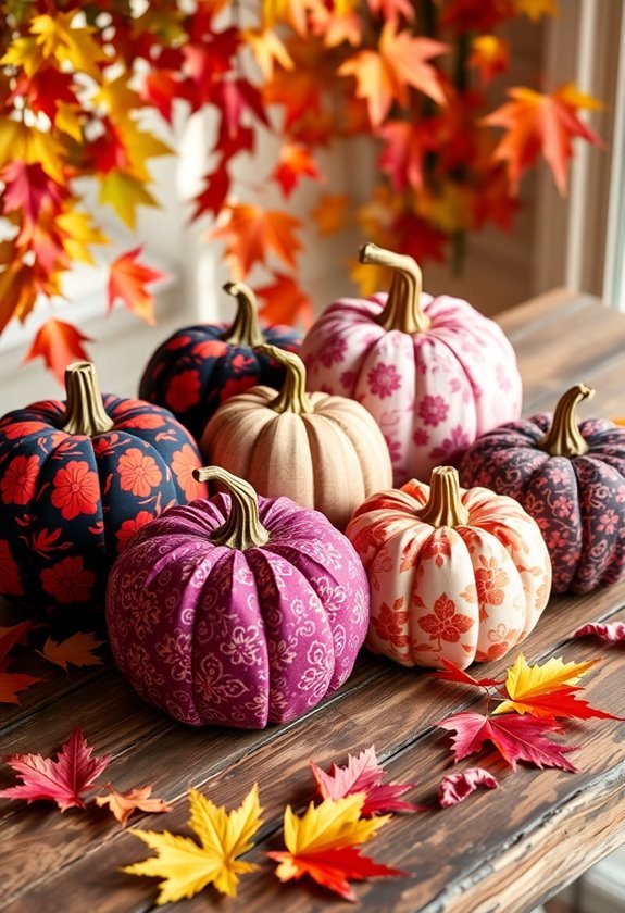 decorative fabric pumpkins craft