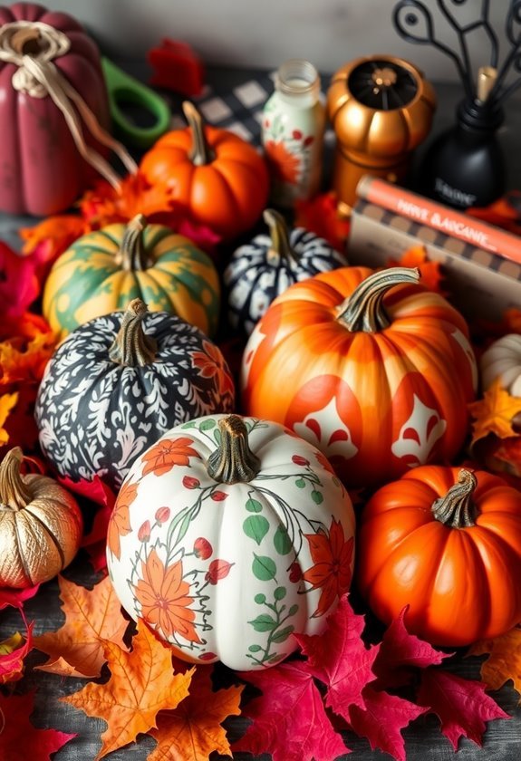 decorative pumpkin decoupage project