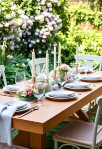 easter dinner table decor