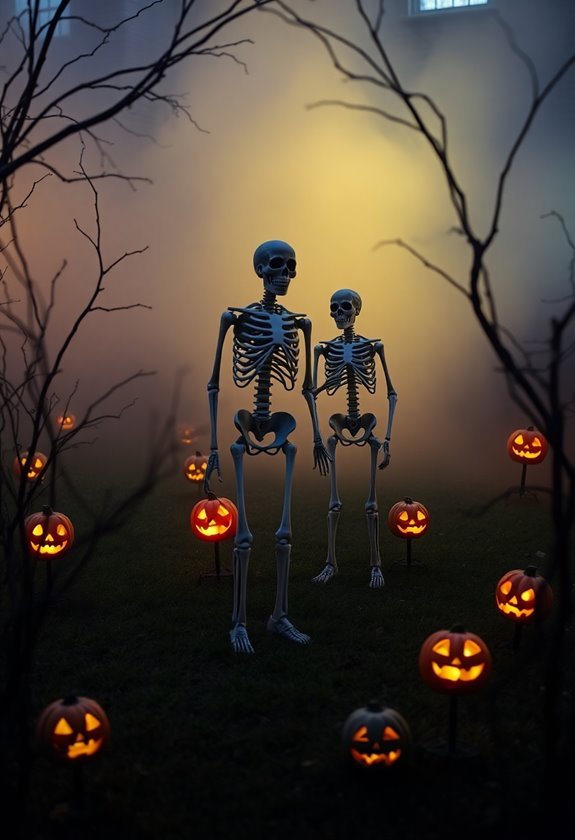 eerie haunting skeleton display