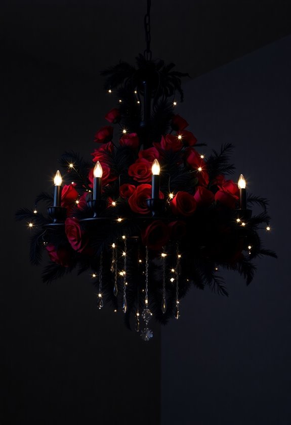 elegant dark floral lighting