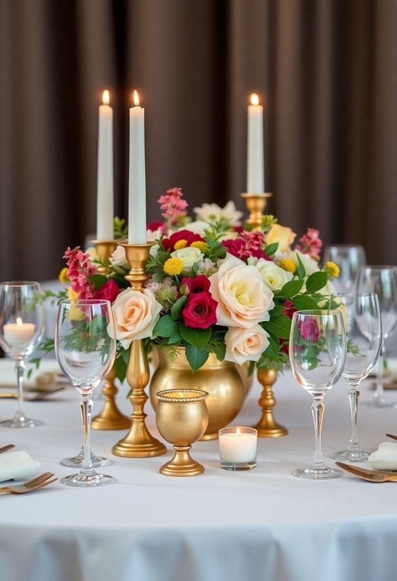 elegant dining arrangement displayed