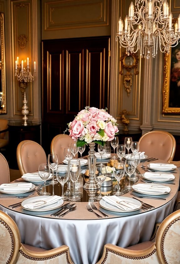elegant dining arrangements displayed