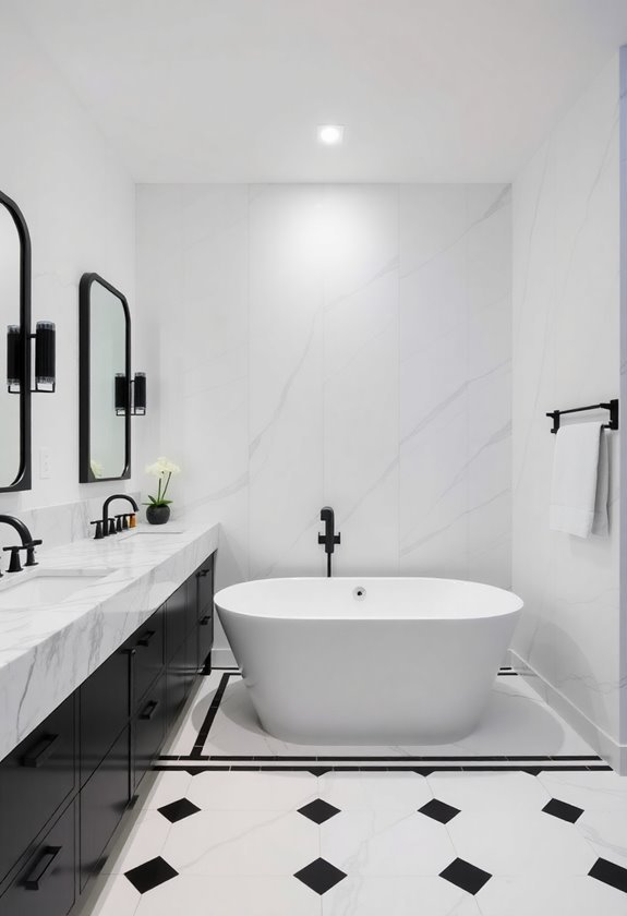 elegant monochrome bathroom designs