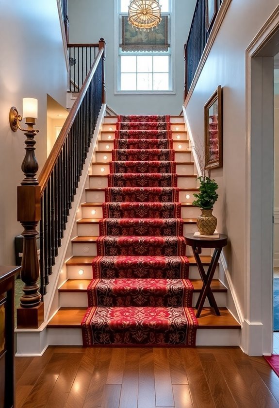 elegant staircase decoration options