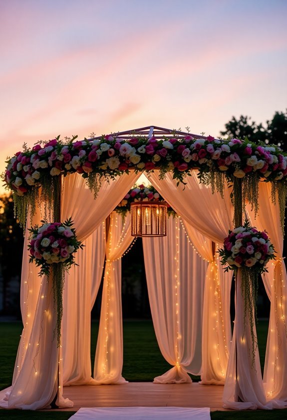 elegant wedding gazebo decoration