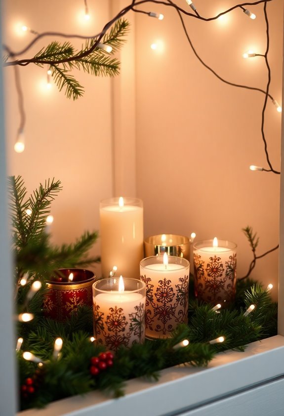 festive aromatic candle collection