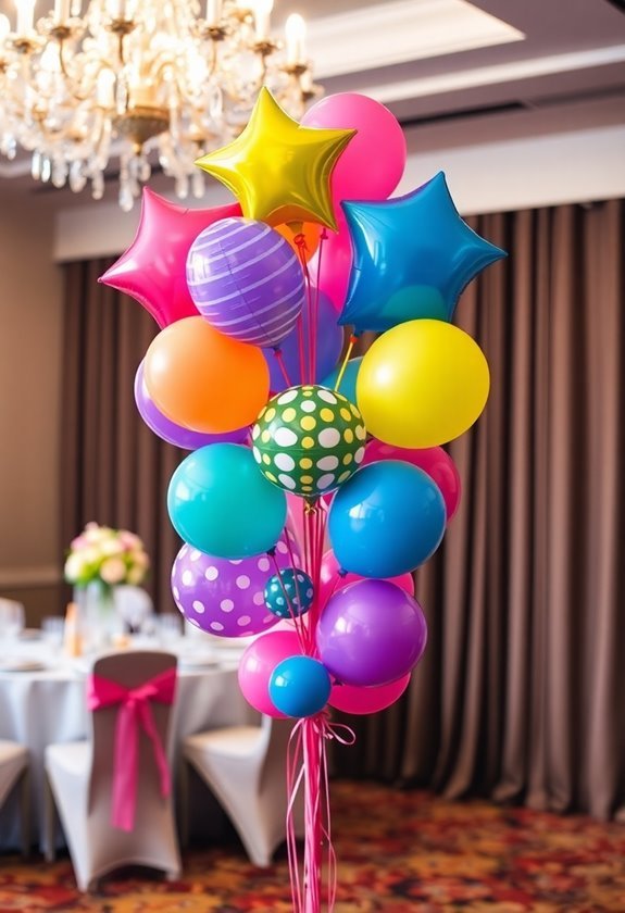 festive balloon arrangements available