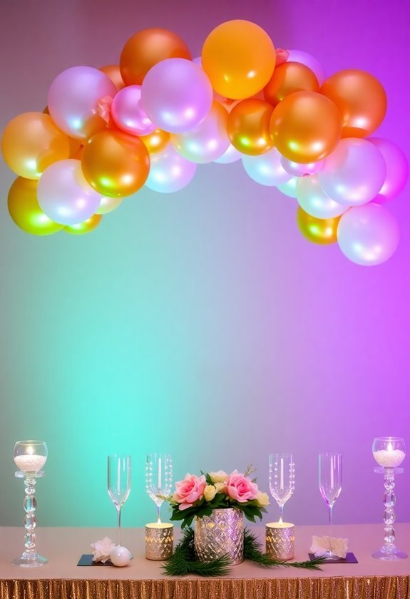 festive balloon decoration display