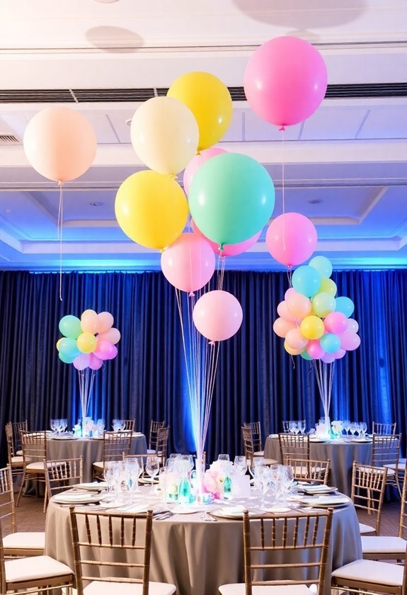 festive balloon table decorations