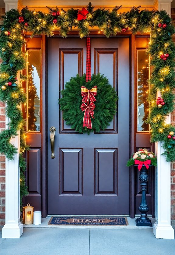 festive entryway door decorations