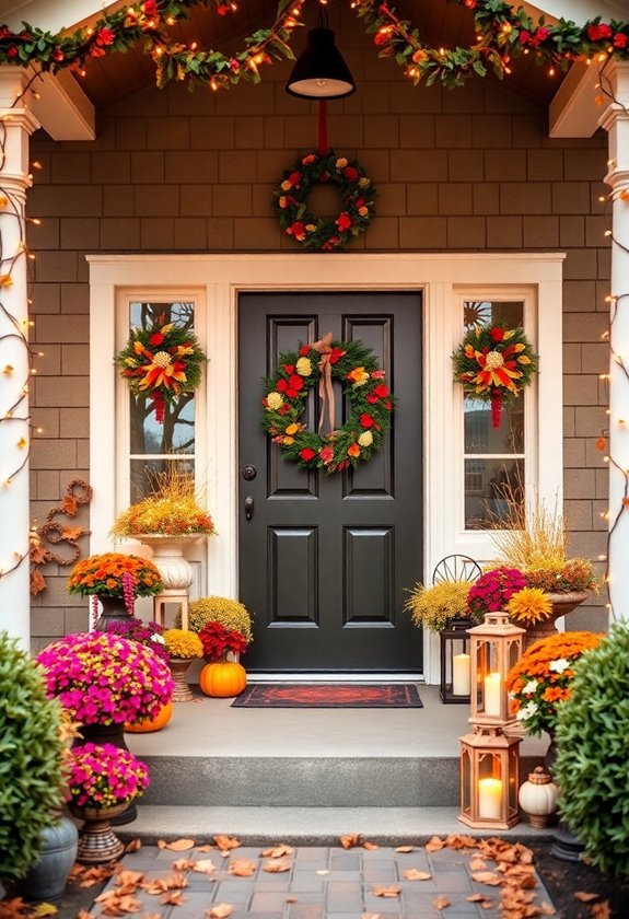 festive front porch decorations