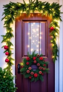 festive holiday door decorations