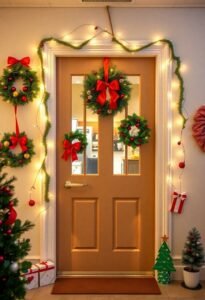 festive office door decorations