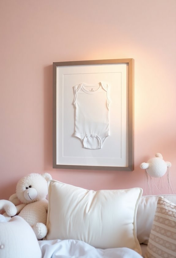 framed baby outfit artwork