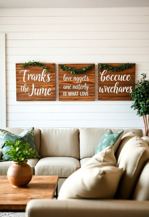 handcrafted rustic wooden signs