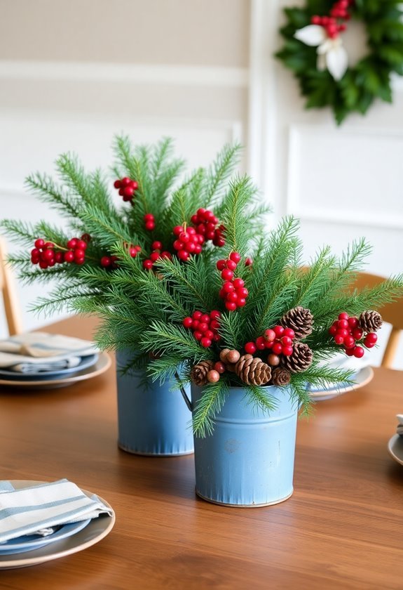 holiday themed table decorations