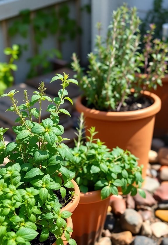 homegrown aromatic herb collection