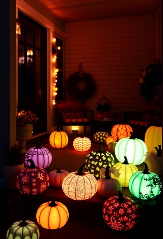 illuminate halloween with pumpkins