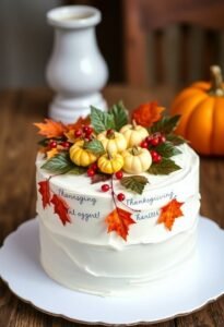 impressive thanksgiving cake decorations