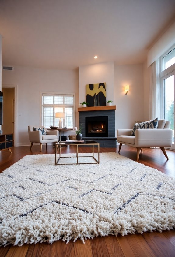 incorporate textured area rugs