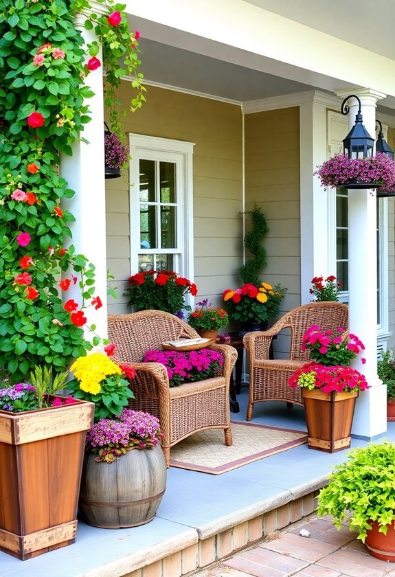 indoor greenery and blooms