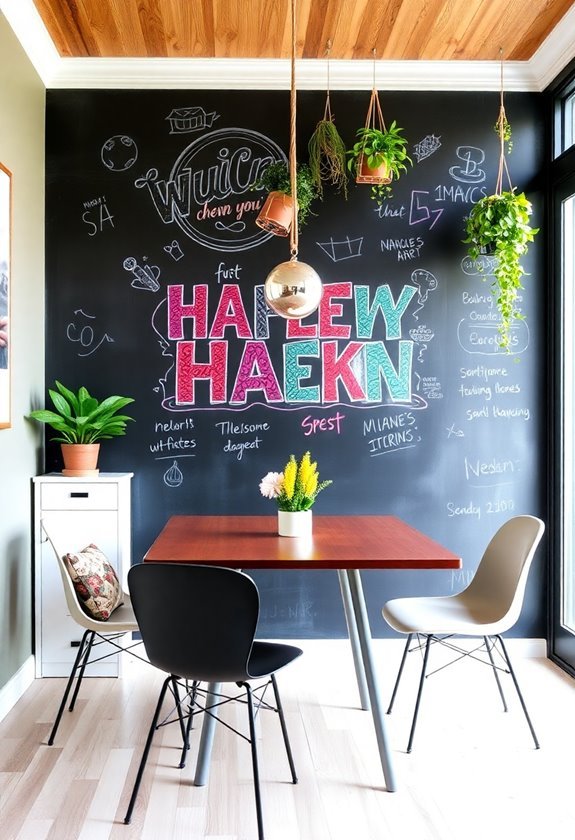 interactive chalkboard decor