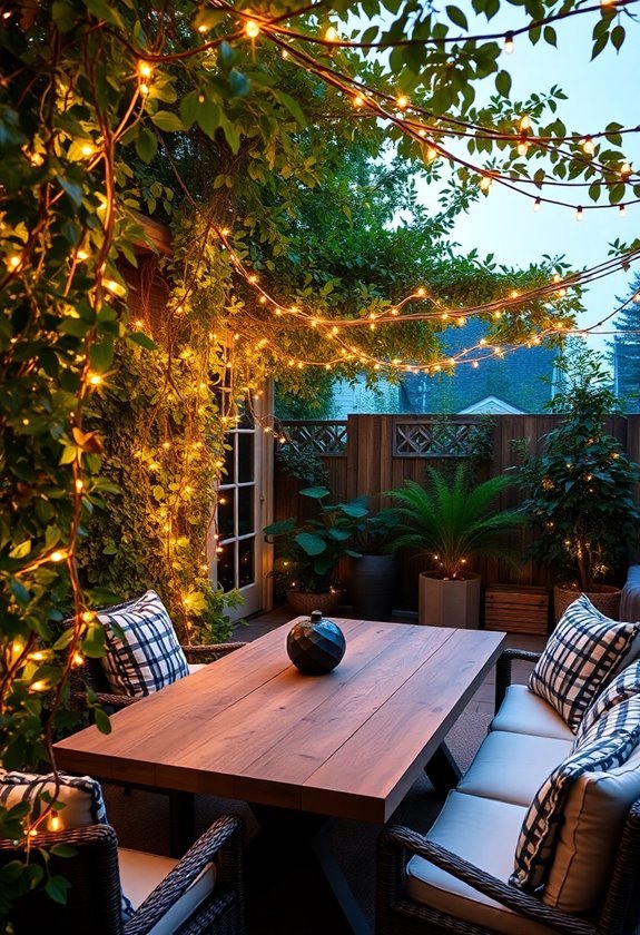 inviting outdoor relaxation area