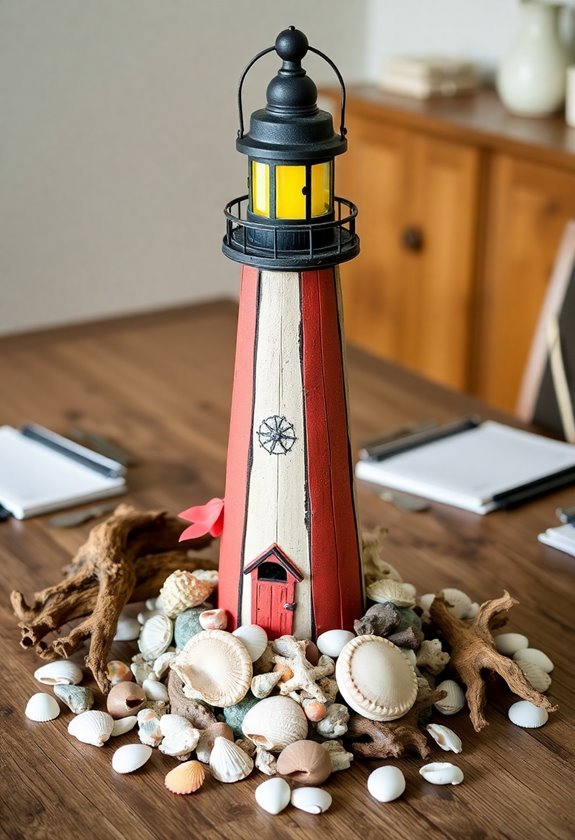 lighthouse themed table decoration