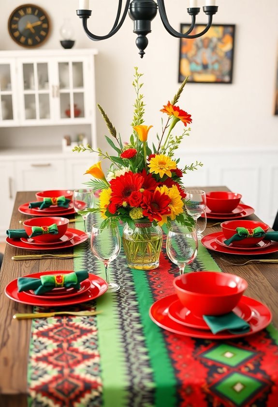 lively and bright table decor