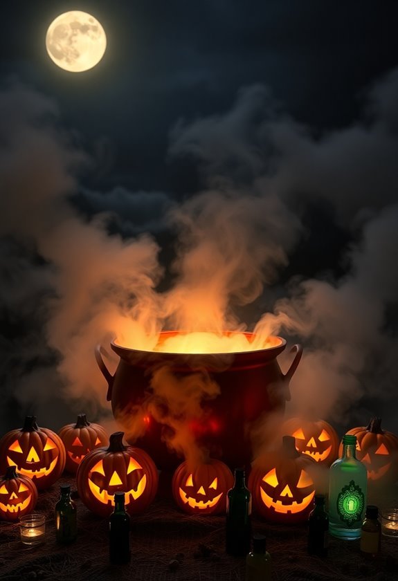 magical potion making cauldron