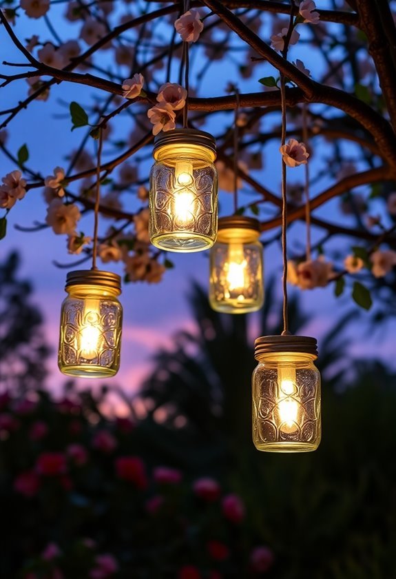 mason jar garden lanterns