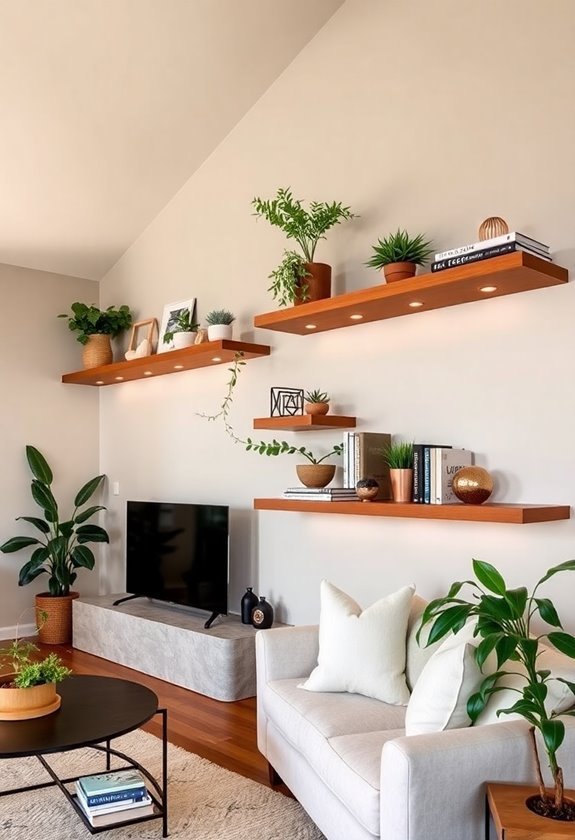 maximize space with shelves