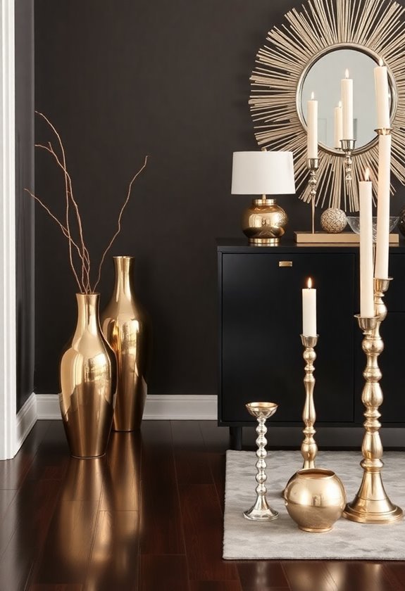 metallic accent decoration ideas