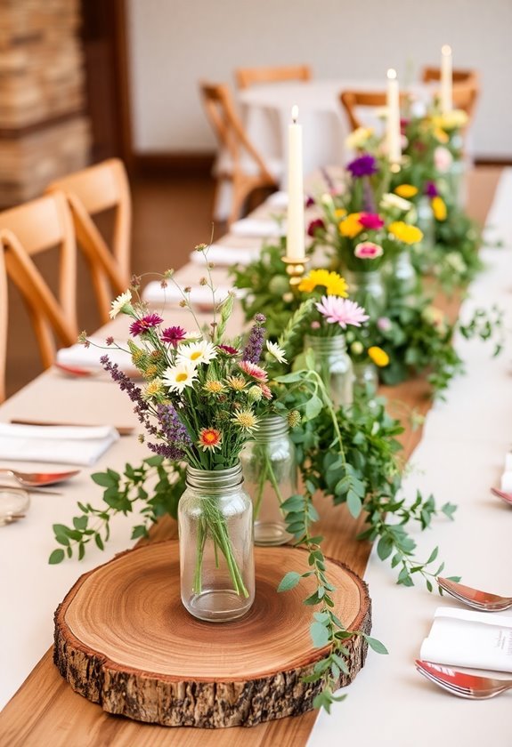 natural rustic table decor